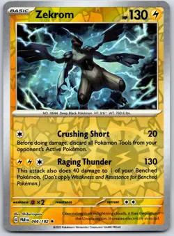 POKEMON PARADOX RIFT ZEKROM 066/182 RARE REVERSE HOLO NM - Image 1