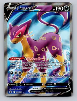 Liepard V 180/198 Ultra Rare Chilling Reign Pokemon Holo Near Mint - Image 1