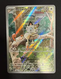 Pokemon TCG Phantasmal Flames Meowth #106/094 Illustration Rare | NM - Image 1