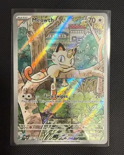 Pokemon TCG Phantasmal Flames Meowth #106/094 Illustration Rare | NM - Image 2