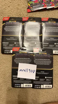 Lot of 5, Pokemon 🔥Pitch Black🔥 Single Blister Pack W/Slowpoke Promo + Coin - Image 2