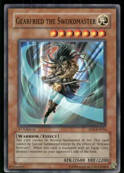 Gearfried the Swordmaster SD5-EN016 SDeck: Warrior's Triumph Yu-Gi-Oh 1st Ed LP - Image 1