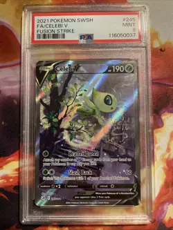 2021 Pokemon Celebi V 245/264 Fusion Strike / Pokemon TCG PSA 9 Mint - Image 1