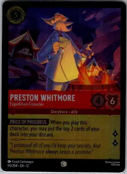 Preston Whitmore - Expedition Financier 110/204 Foil Wilds Unknown - Lorcana NM - Image 1