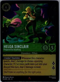Helga Sinclair - Prepared for Anything 93/204 Foil Wilds Unknown - Lorcana - NM - Image 1
