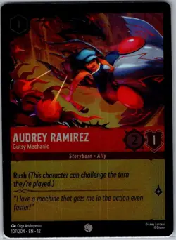 Audrey Ramirez - Gutsy Mechanic 107/204 Foil Wilds Unknown - Lorcana - NM - Image 1
