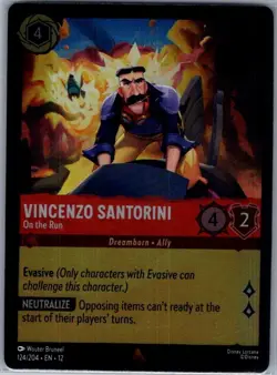 Vincenzo Santorini - On the Run 124/204 Foil Wilds Unknown - Lorcana - NM - Image 1