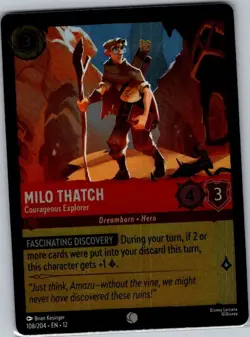 Milo Thatch - Courageous Explorer 108/204 Foil Wilds Unknown - Lorcana - NM - Image 1