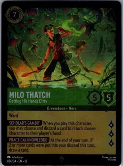 Milo Thatch - Getting His Hands Dirty 82/204 Foil Wilds Unknown - Lorcana - NM - Image 1