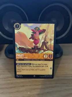 Lorcana Into The Inklands Piglet Pooh Pirate Captain Super Rare Non Foil - Image 1