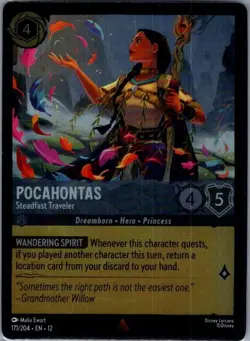 Pocahontas - Steadfast Traveler 171/204 Foil Wilds Unknown - Lorcana - NM - Image 1
