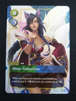 Ahri Nine-Tailed Fox OGN 255/298 Foil - Riftbound Card #27O - Image 1