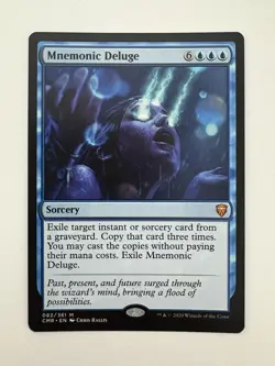 Mnemonic Deluge MTG Magic the Gathering Card NM Near Mint CMR - Image 1