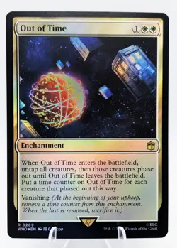 Out of Time (FOIL) MTG WHO | EDH Commander Board Wipe Phase Out | Rare | NEW NM - Image 1