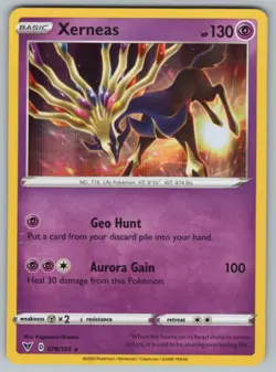 2020 Pokemon Sword & Shield Vivid Voltage Xerneas - Image 1