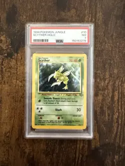 PSA 7 1999 Pokemon Jungle Scyther Holo 10/64 - Image 1