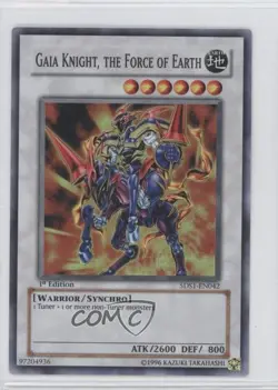 Gaia Knight the Force of Earth 1st Ed. YuGiOh 5D's Starter Deck #5DS1-EN042 READ - Image 1