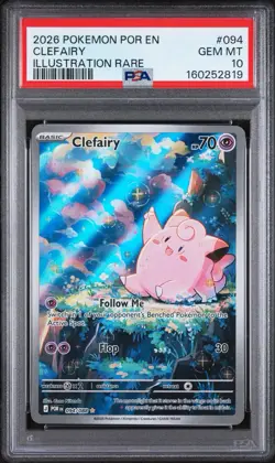 2026 POKEMON POR EN-PERFECT ORDER ILLUSTRATION RARE #094 CLEFAIRY PSA 10 - Image 1