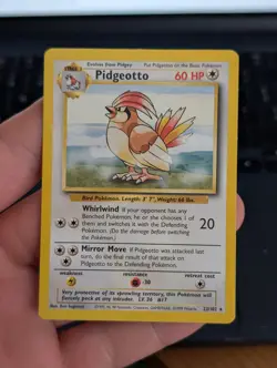 Pokemon TCG Pidgeotto Base Set 22/102 Regular Unlimited Rare LP - Image 2