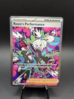 Pokemon Roxie's Performance 121/086 Special Illustration Rare SIR Holo NM - Image 1