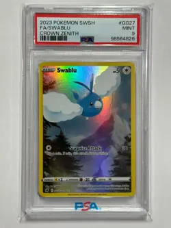 Pokemon Crown Zenith Swablu GG27 SWSH Galarian Gallery Holo PSA 9 Mint - Image 1