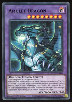 Amulet Dragon - DLCS-EN005 - BLUE Ultra Rare - 1st Edition Yugioh - Image 1