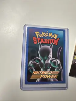 2000 Nintendo Power Pokemon Stadium Mewtwo Insert Card With Blockbuster Insert - Image 2