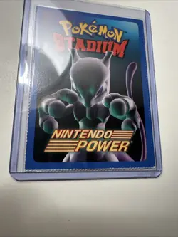 2000 Nintendo Power Pokemon Stadium Mewtwo Insert Card With Blockbuster Insert - Image 4