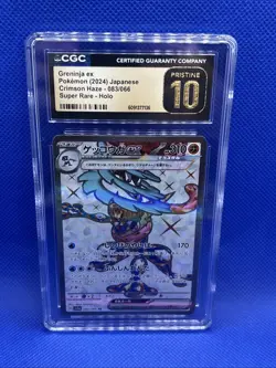 CGC 10 Pristine Greninja ex 083/066 SR Crimson Haze sv5a Pokemon Card - Image 2