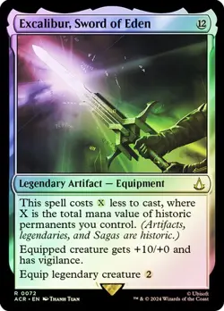 Magic The Gathering MTG EXCALIBUR, SWORD OF EDEN FOIL Assassin's Creed NM - Image 1