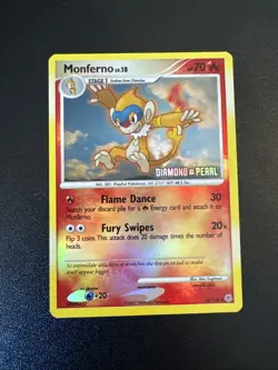 Pokemon TCG Diamond & Pearl Monferno 56/130 Reverse Holo Stamp Uncommon HP - Image 1