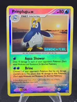 Prinplup Reverse Holo Rare Pokemon 58/130 Platinum Diamond and Pearl - Image 1