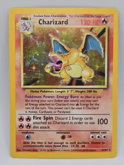 1999 Pokemon Base Set Charizard 4/102 Holo Unlimited Rare WOTC Vintage Raw - Image 1
