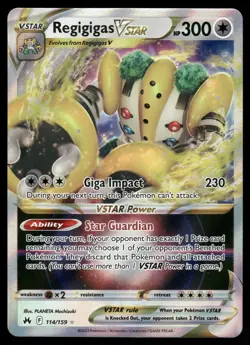 Regigigas VSTAR 114/159 Holo VSTAR Rare Crown Zenith Pokemon Near Mint - Image 1