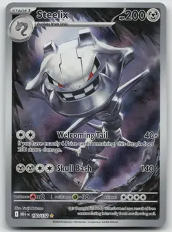 Steelix 150/132 Illustration Rare Mega Evolution Pokemon Holo Near Mint - Image 1