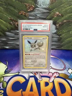 2019 Pokemon TCG Sun & Moon Hidden Fates Eevee Holo Shiny Vault SV41 PSA 10 - Image 1