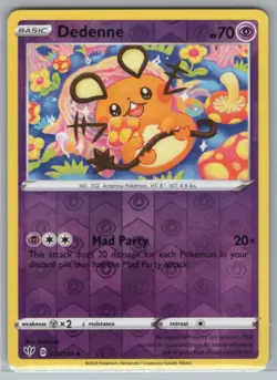 2020 Pokemon Sword & Shield Darkness Ablaze Dedenne - Image 1