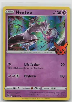 Mewtwo 056/172 Holo Promo Trick or Trade BOOster Pokemon Near Mint - Image 1