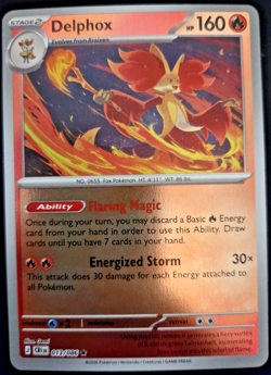 Delphox 013/086 Chaos Rising 2026 Reverse Holofoil Rare Pokemon Card NM - Image 1
