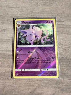 Espeon - 89/214 - Pokemon Lost Thunder Sun & Moon Reverse Holo Rare Card LP - Image 1