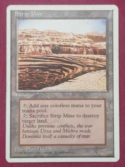 Magic The Gathering 4TH EDITION STRIP MINE land card MTG FOURTH - Image 1