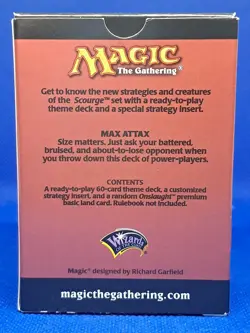 MTG Scourge Max Attax Deck English 2003 Theme Deck Wrong Paper Insert See Images - Image 3