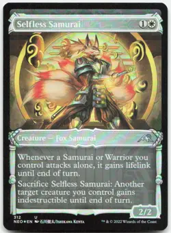 Selfless Samurai (Showcase) Neon Dynasty Magic: The Gathering Foil NM - Image 1