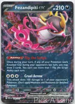 Fezandipiti ex 142/217 Double Rare Ascended Heroes Pokemon Holo Near Mint - Image 1