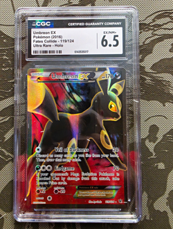 Pokemon TCG 2016 Fates Collide Umbreon EX Full Art Holo 119/124 CGC 6.5 - Image 1