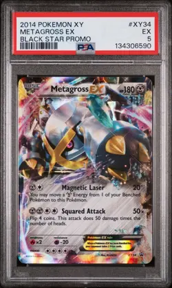 Pokemon TCG Shiny Metagross-EX Black Star Promo Card XY era XY34 Holo NM - Image 1