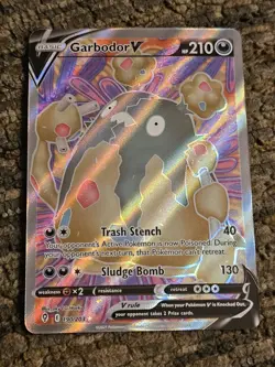 Garbodor V (Full Art) Ultra Rare SWSH07: Evolving Skies 190/203 Pokemon TCG NM - Image 1