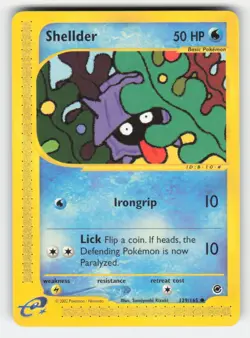 Pokemon SHELLDER 129 Expedition Base Set MP - Image 1
