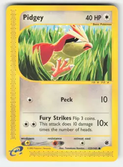 Pokemon PIDGEY 123 Expedition Base Set LP - Image 1