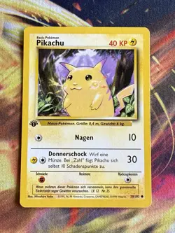 Pikachu NM LP 1st Edition Base Set Common 58 Pokemon Vintage WoTC Wizards - Image 2